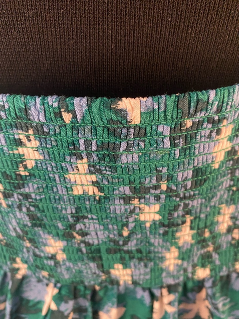 Green Floral A-Line Maxi Skirt - Picture 6 of 14